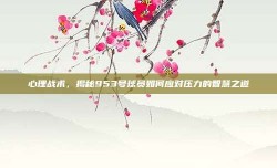 心理战术，揭秘953号球员如何应对压力的智慧之道