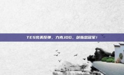 TES完美反弹，力克JDG，剑指总冠军！