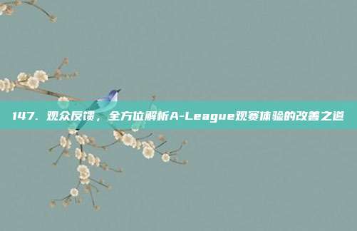 147. 观众反馈，全方位解析A-League观赛体验的改善之道  第1张