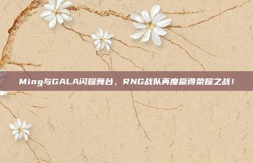 Ming与GALA闪耀舞台，RNG战队再度赢得荣耀之战！  第1张