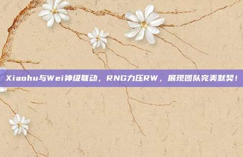 Xiaohu与Wei神级联动，RNG力压RW，展现团队完美默契！  第1张