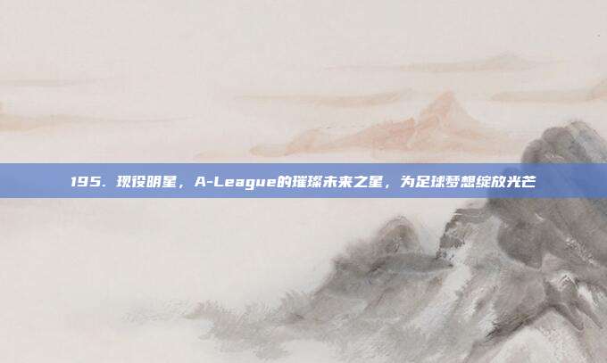 195. 现役明星，A-League的璀璨未来之星，为足球梦想绽放光芒  第1张