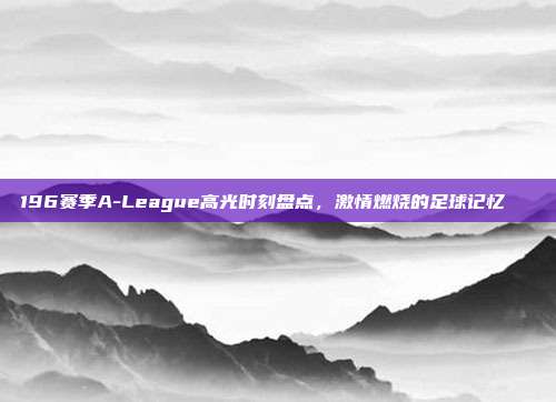 196赛季A-League高光时刻盘点，激情燃烧的足球记忆🌟  第1张