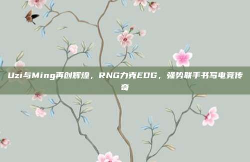 Uzi与Ming再创辉煌，RNG力克EDG，强势联手书写电竞传奇  第1张